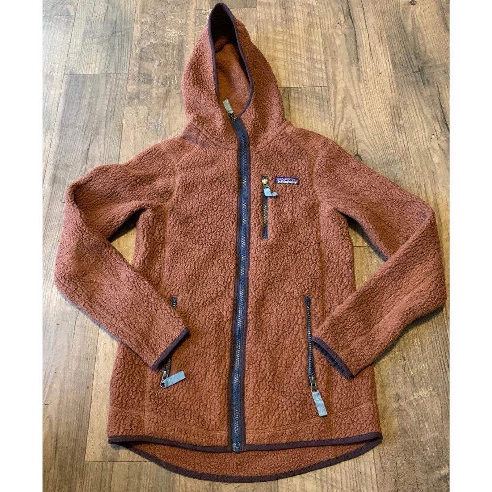 Patagonia Womens Retro Pile Hoody Full Zip Fleece Hooded Size XS